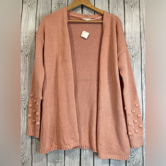 Est 1946 Pink Swiss Dot Open Front Cardigan Size Medium - Picture 1 of 9